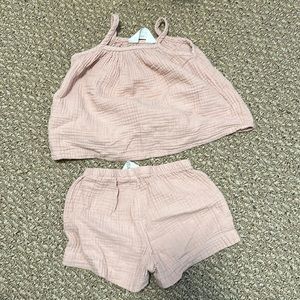 HM 2pc blush short set